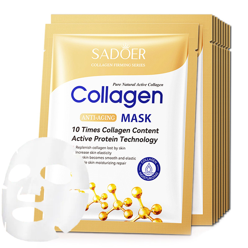 Collagen Sheet Mask - 10pcs Anti-wrinkle Collagen Face Mask Moisturizing