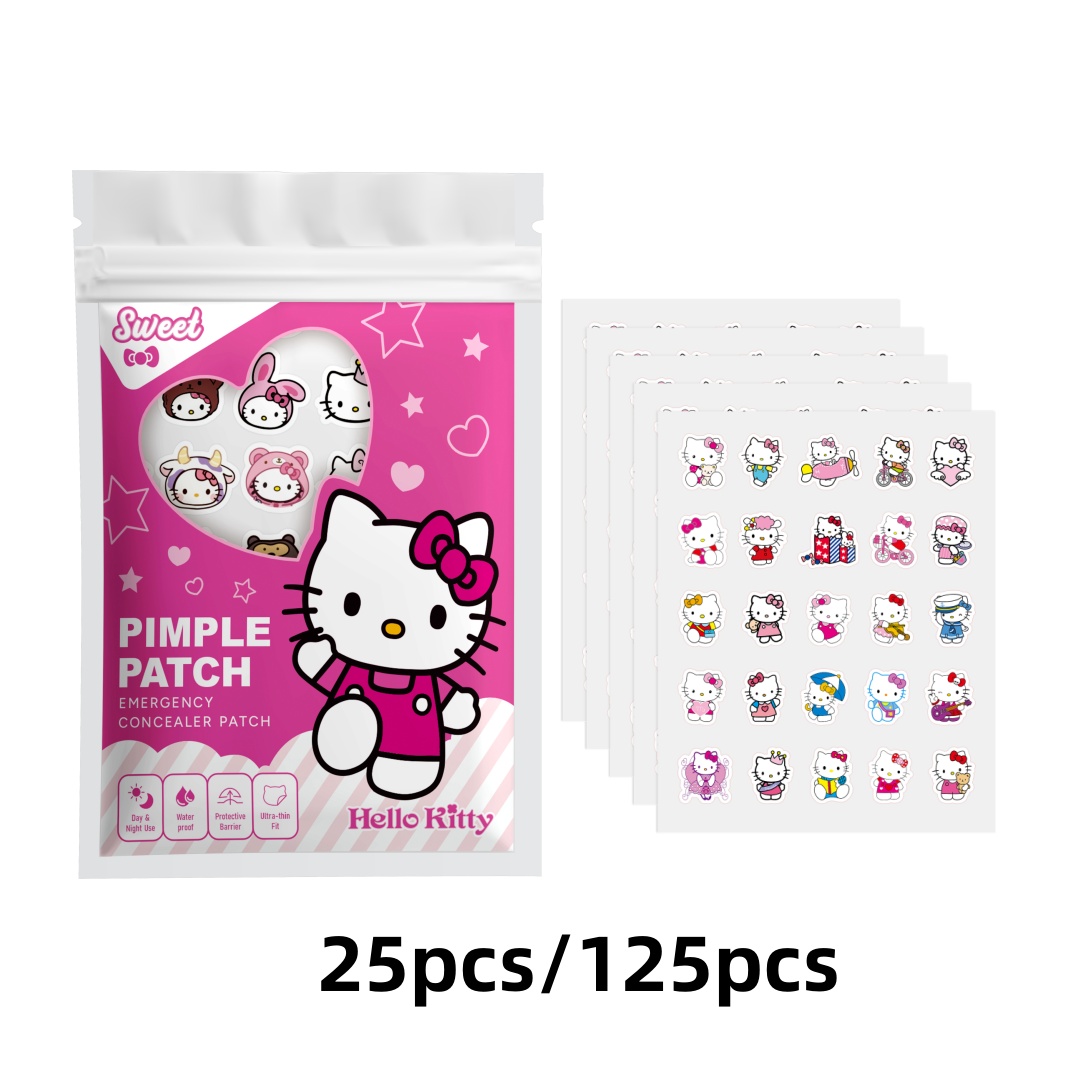 Skincare Moisturizer - 25/125PCS Hello Kitty Blemish Stickers, Hydrogel