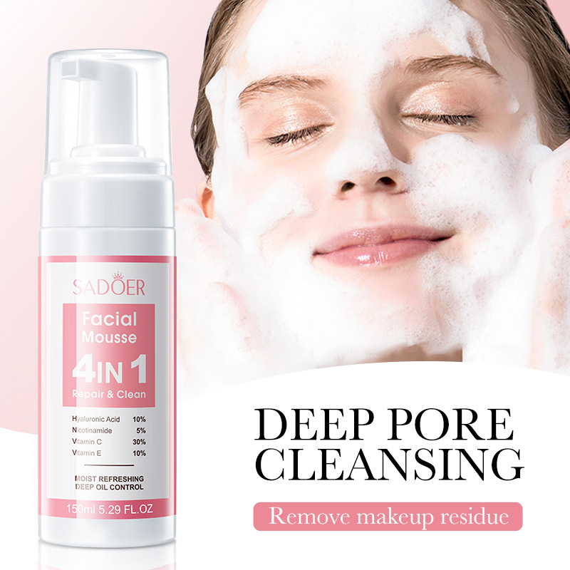 Salicylic Acid Cleanser - SADOER 4 in 1 Facial Mousse