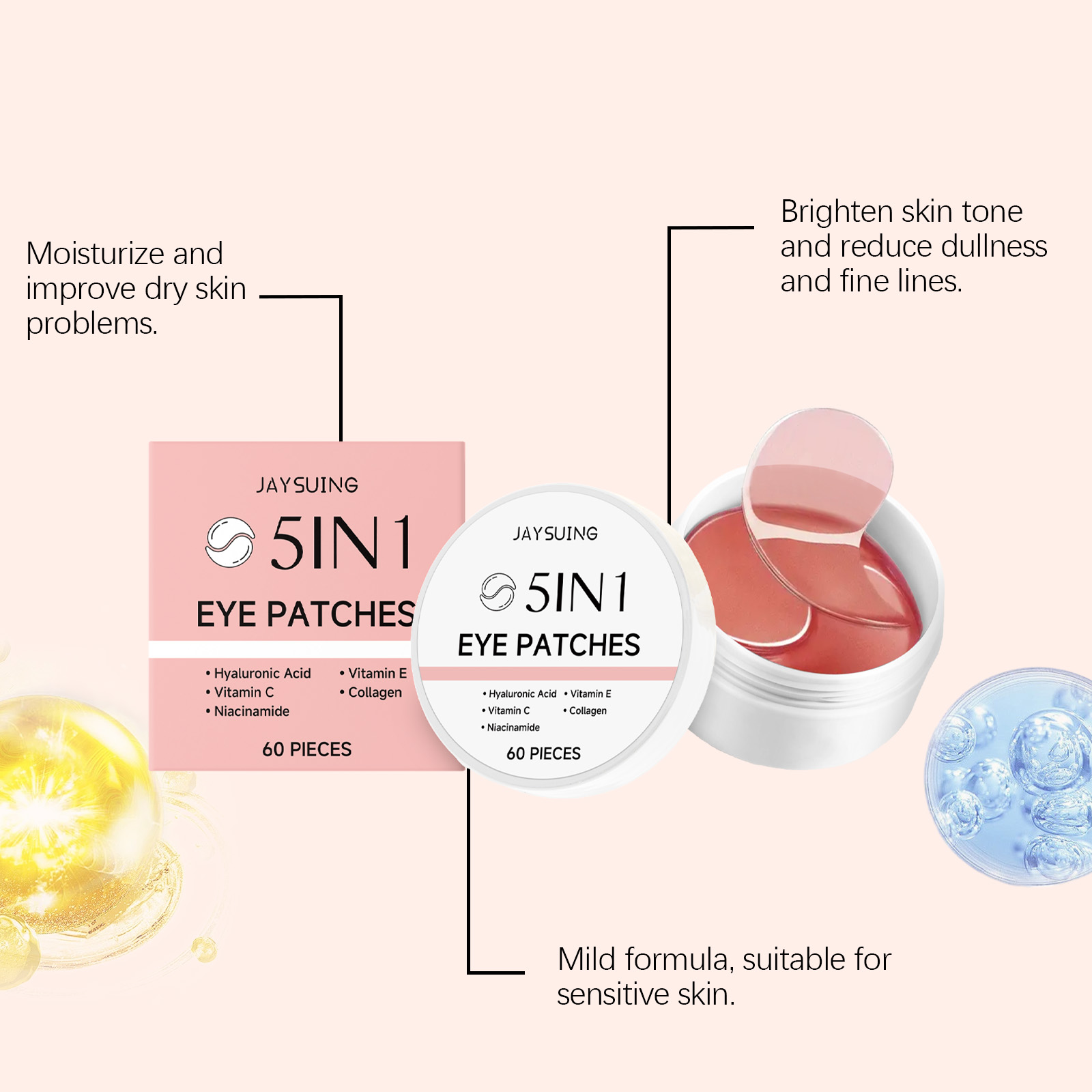 JAYSUING 5-in-1 Under Eye Patc - đánh giá và giá Hyaluronic Acid Serum