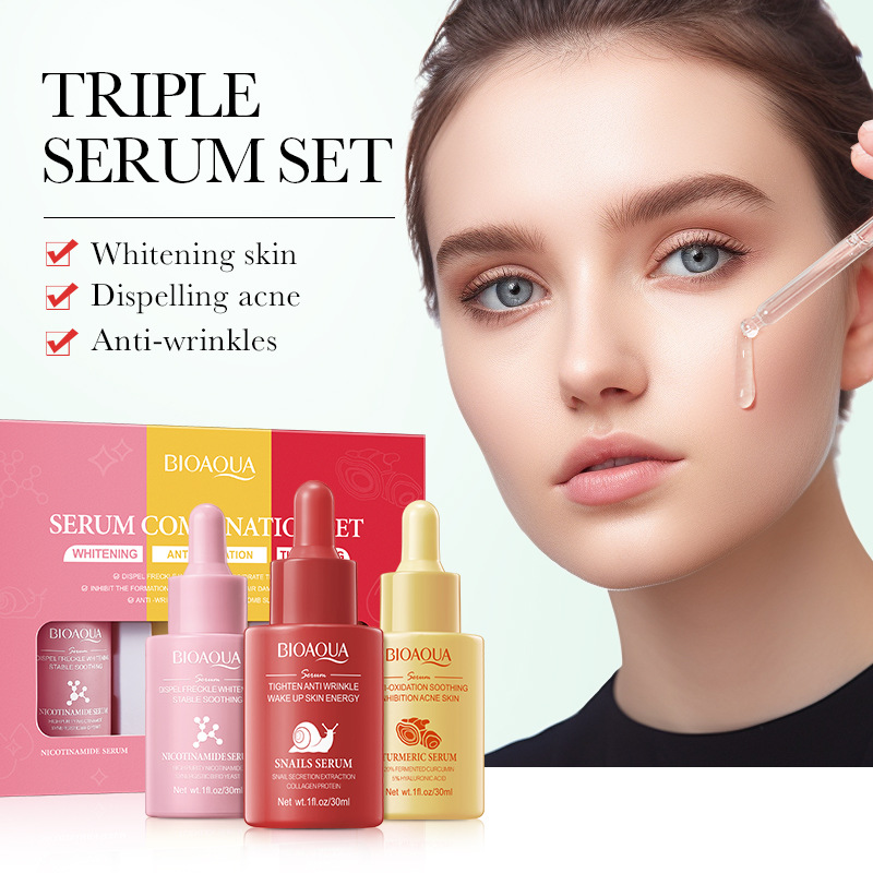 3pcs/set BIOAQUA Vitamin C Ret - đánh giá và giá Hyaluronic Acid Serum