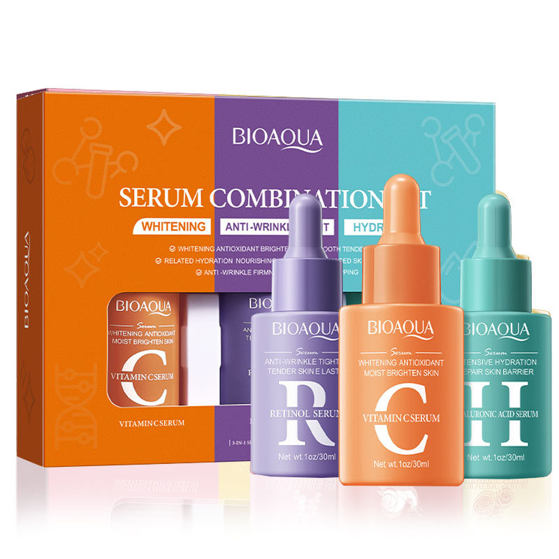 3pcs/set BIOAQUA Vitamin C Ret - đánh giá và giá Hyaluronic Acid Serum