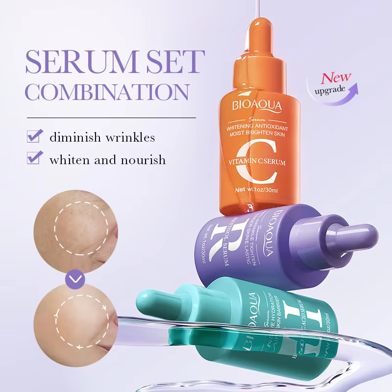 3pcs/set BIOAQUA Vitamin C Ret - đánh giá và giá Hyaluronic Acid Serum