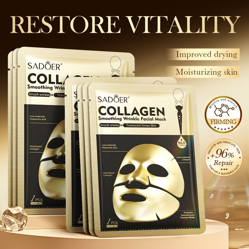 SADOER Golden Collagen Facial  - đánh giá và giá Collagen Sheet Mask