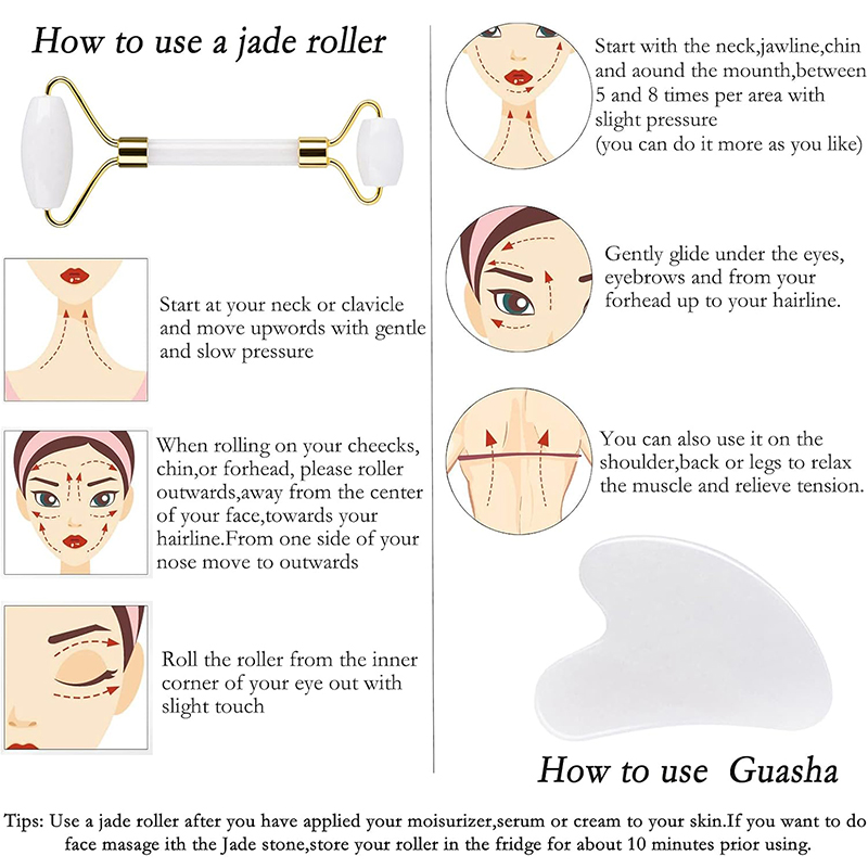 Natural Jade Roller Face Gua S - đánh giá và giá Skincare Natur E