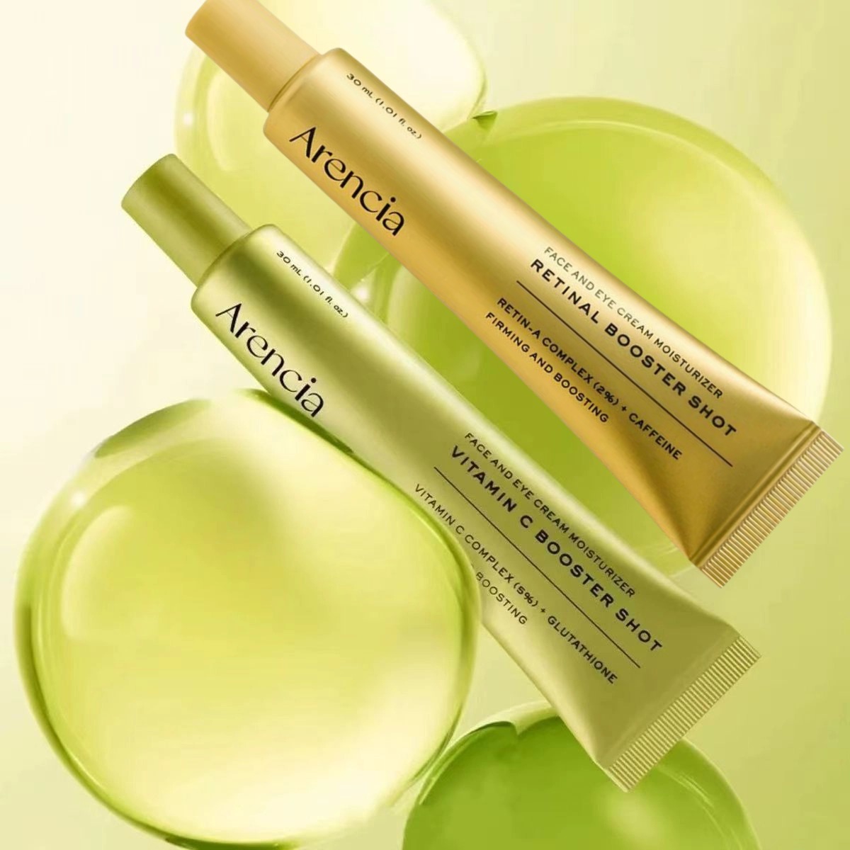 Arencia Vitamin C Booster Shot - đánh giá và giá Caffeine Eye Serum
