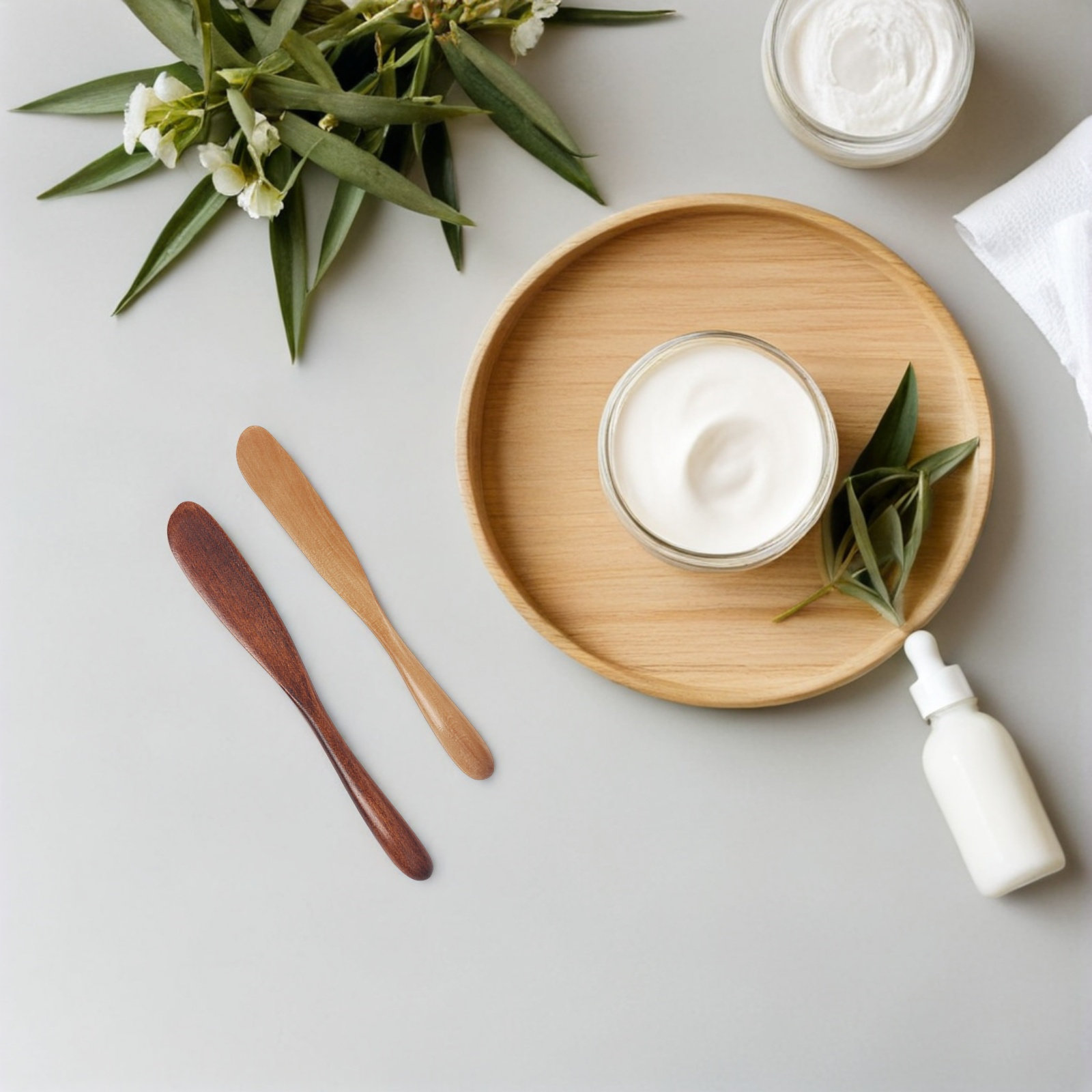 2Pcs Wooden Skincare Spatula S - đánh giá và giá Skincare Natur E