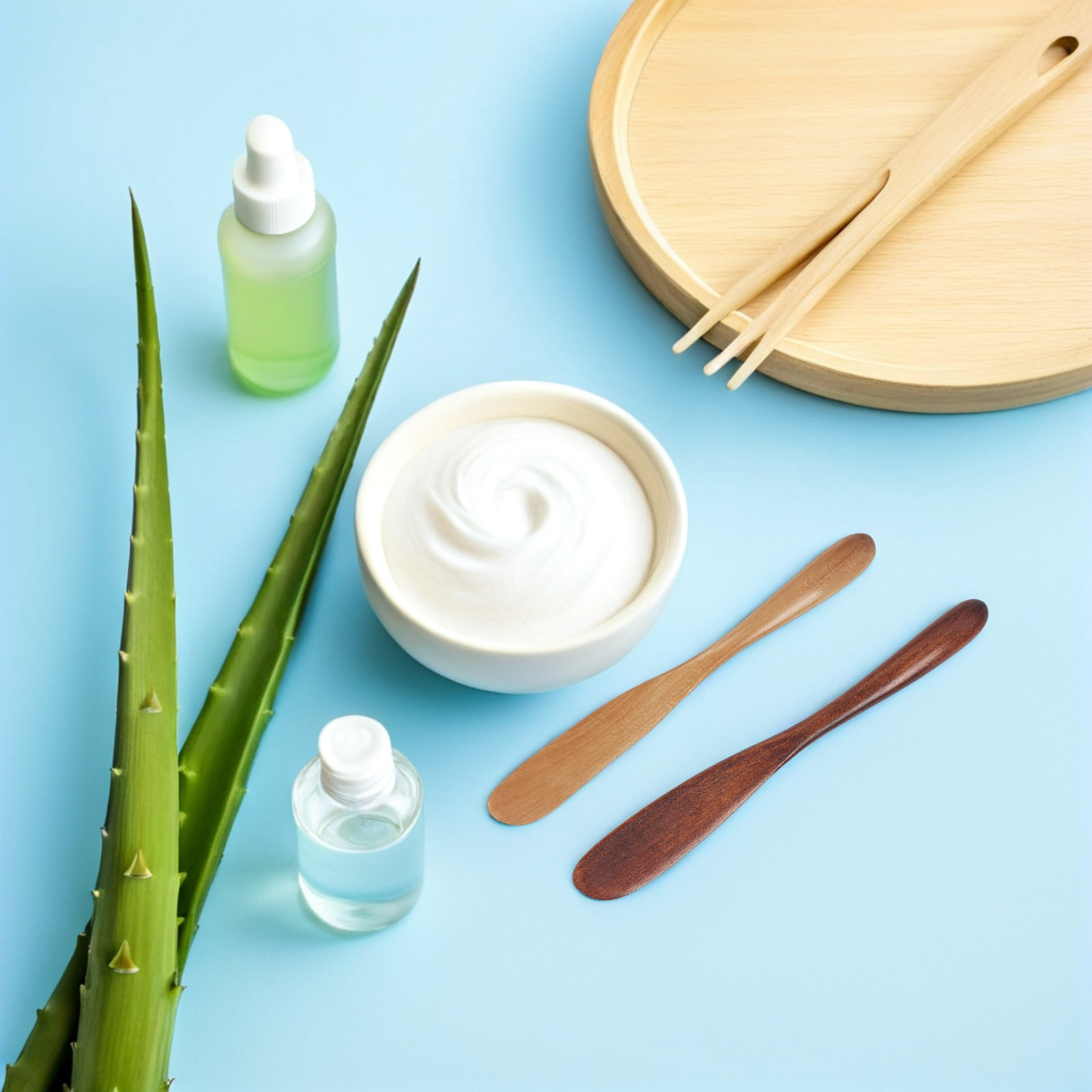 2Pcs Wooden Skincare Spatula S - đánh giá và giá Skincare Natur E