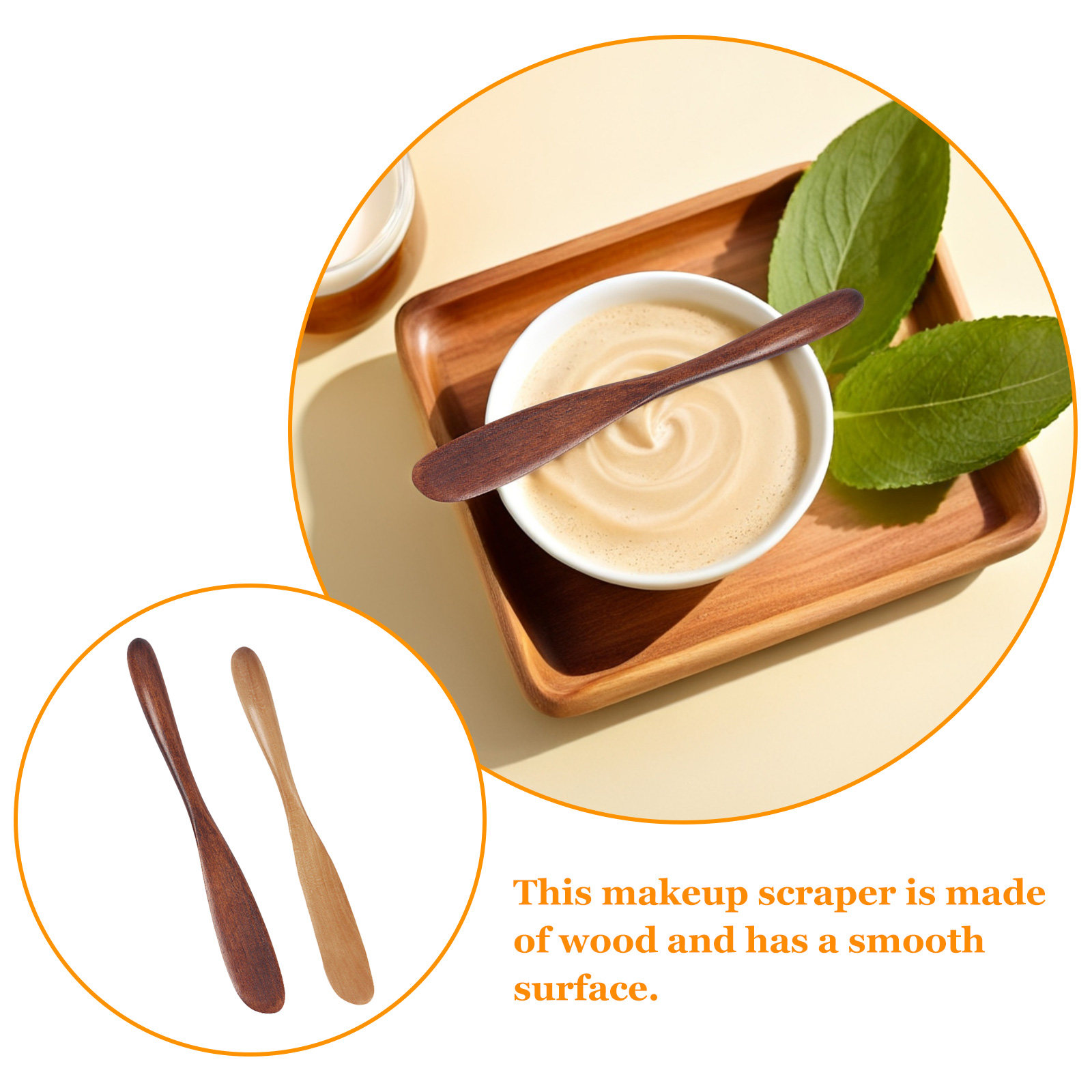 2Pcs Wooden Skincare Spatula S - đánh giá và giá Skincare Natur E